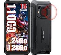 Téléphone portable Incassable Blackview BV6200 Plus 6.56"" 24Go+128Go Smartphone Android 15 11000mAh NFC - Noir