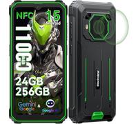 Blackview BV6200 Plus Telephone Portable Incassable 256Go+24Go, Telephone Incassable 11000mAh, Octa-Core, 6.56" HD+ 90Hz, Android15 Smartphone Incassable AI Caméra,NFC/3 Slot/Fingerprint/2Ans Garantie