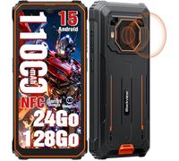 Blackview BV6200 Plus Téléphone Portable Incassable 6.56"",11000mAh 24Go+128Go/2To TF,Caméra AI 16MP+13MP,NFC/GPS Smartphone - Orange