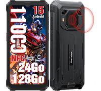 Blackview BV6200 Plus Téléphone Portable Incassable 6.56"",11000mAh 24Go+128Go/2To TF,Caméra AI 16MP+13MP,NFC/GPS Smartphone - Noir