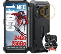 Blackview BV6200 Plus Téléphone portable Incassable 6.56"" 256Go Android 14 11000mAh Noir avec Blackview Airbuds 60