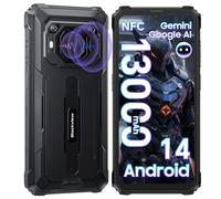 Blackview BV6200 Pro 13000mAh Telephone Portable Incassable 2025, Haut-Parleur 98DB, 18GB+128GB/2TB, Android 14 Téléphone, 6,56 Pouces HD+ Telephone De Chantier, 13MP/Dual 4G/OTG/GPS/NFC/Finger ID
