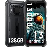 Blackview BV6200 Pro(4GB+128GB) Téléphone portable Outdoor sans contrat, Android 13 Outdoor Smartphone avec batterie 13000mAh, Helio P35 2.3Ghz Octa Core, 13MP+8MP 6.56" HD+ téléphone portable de chan