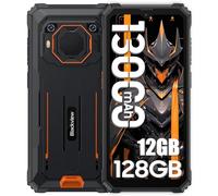 Blackview BV6200 Pro Téléphone portable d'extérieur 13000 mAh sans contrat Android 14,18 Go + 128 Go étanche, haut-parleur 98 dB, Helio P35 2,3 GHz, 6,56" HD+ téléphone de chantier, double