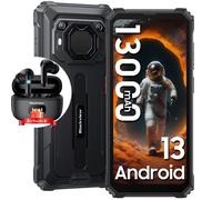 Blackview BV6200 Téléphone Portable Incassable 13000mAh Android 13 6,56" 8Go+64Go 13MP IP68 Noir avec Blackview Airbuds 8