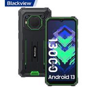 Blackview BV6200 Téléphone Portable Incassable 6,56" Android 13 13000mAh 8Go+64Go 8MP+13MP IP68 Étanché,Face ID,Dual SIM - Vert