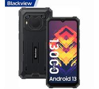 Blackview BV6200 Téléphone Portable Incassable 6,56" Android 13 13000mAh 8Go+64Go 8MP+13MP IP68 Étanché,Face ID,Dual SIM - Noir