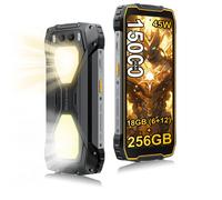 BLACKVIEW BV7300 [Pas de chargeur UE] 18 Go (6 + 12) + 256 Go 15 000 mAh 45 W Charge rapide 6,67" HD + IPS Android 14 NFC 50 MP Smartphone noir