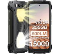 Blackview BV7300 Smartphone Robuste 18Go + 256Go 15000mAh 6.67"" 50MP Deux lampes camping de - lumineuses 800LM NFC GPS - Noir