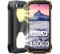 Blackview BV7300 Smartphone Robuste 18Go + 256Go 15000mAh 6.67"" 50MP Deux lampes camping de - lumineuses 800LM NFC GPS - Orange