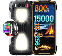 Blackview BV7300 Smartphone Robuste 6.67"" 256Go 50MP 15000mAh Orange avec Smartwatch Blackview W60