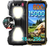 Blackview BV7300 Smartphone Incassable 6.67"" 256Go 50MP 15000mAh Orange avec Smartwatch Blackview W50 Pro