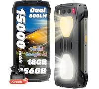 Blackview BV7300 Téléphone Portable Incassable, 15000mAh/45W Smartphone Incassable Android 14, 18Go+256Go/TF 2To, 50MP+20MP Vision Nocturne, 700Nits Telephone, NFC/Fingerprint/Double Lampe de Camping