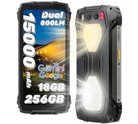 Blackview BV7300 Téléphone Portable Incassable, 15000mAh/45W Smartphone Incassable Android 14, 18Go+256Go/TF 2To, 50MP+20MP Vision Nocturne, 700Nits Telephone, NFC/Fingerprint/Double Lampe de Camping
