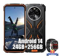 Blackview Bv8100 6,5" Double Sim Android 14 (8+16)Go+256go 8800mah Orange Avec Smartwatch Blackview W60(Noir)