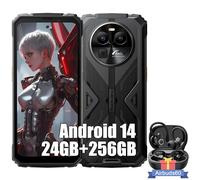 Blackview BV8100 Smartphone Incassable 6,5" Android 14 (8+16)Go+256Go 50MP+32MP 8800mAh Noir avec Écouteurs Bluetooth Airbuds 60(Noir)