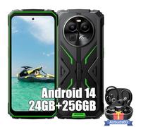 Blackview BV8100 Smartphone Incassable 6,5" Android 14 (8+16)Go+256Go 50MP+32MP 8800mAh Vert avec Écouteurs Bluetooth Airbuds 60(Noir)