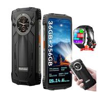 Blackview BV8200 Smartphone Incassable Double écran 6.5" 256 Go 50MP 8800mAh Noir avec Smartwatch Blackview W50