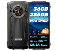 Blackview BV8200 Téléphone Portable Incassable, 256Go+36Go/2To Smartphone Incassable Android 14, 6.5" FHD+(1.3" Écran Arrière) 120Hz, 8800mAh/45W, 500Nit/NFC/170LM LED Telephone Chantier 2Ans Garantie