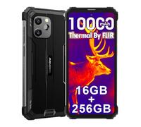 Blackview BV8900 Téléphone Portable Incassable 2025, 16Go+256Go Téléphone Débloqué 4G, Caméra Thermique + 64MP, Android 13, 10000mAh, 6.5" FHD+ Smartphone Incassable Etanche, GPS/NFC/OTG/FM, Noir