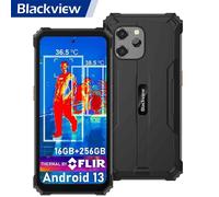 Blackview BV8900 Téléphone Portable Incassable Android 13 6,5"" 16Go+256Go Caméra Thermique 64MP FLIR Amélioré 10380mAh IP68 - Noir