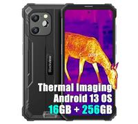 Blackview BV8900 Téléphone Portable Incassable, Caméra Thermique, 16Go+256Go Téléphone Débloqué 4G, 64MP, Android 13, 10000mAh, 6.5"FDH+ Smartphone Incassable Etanche, GPS/NFC/OTG,2 Ans Garantie, Noir