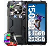 BV9300 Pro Smartphone Incassable Double Ecran 6.7 16Go+256Go 15080mAh Noir avec Blackview W60