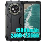 Blackview BV9300 Pro Téléphone Portable Incassable 24Go+256Go MTK G99 Android 13 15080mAh 33W 64MP+32MP 6.7"" NFC Etanche - Noir