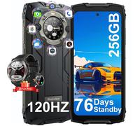 Blackview BV9300 Pro Téléphone Portable Incassable 6.7"" 16Go+256Go 15080mAh 33W 64MP NFC Noir avec Smartwatch Blackview W50 Pro