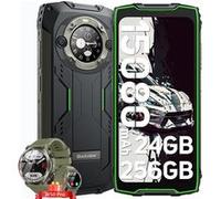 Blackview BV9300 Pro Téléphone Portable Incassable 6.7 24Go+256Go 15080mAh Vert avec Smartwatch Blackview W50(Noir) Vert