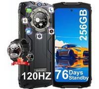 BV9300 Pro Téléphone Portable Incassable Double Ecran 6.7 16Go+256Go 64MP Noir avec Smartwatch Blackview W50 Pro