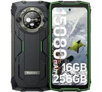 BV9300 Pro Téléphone Portable Incassable Double Ecran Android 13 16Go+256Go 15080mAh/33W 6.7 120Hz 64MP+32MP NFC - Vert
