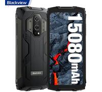 Blackview BV9300 Téléphone Portable Incassable G99 120Hz 12Go+256Go 15080mAh 50MP IP68 Face ID Dual SIM - Lighting Version - Noir
