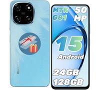 Blackview Color 6 Smartphone Pas Cher 24(8+16) Go+128Go/2TB, Octa-Core, 6.67" 90Hz, 50MP+13MP, Telephone Portable Pas Cher Android 15 5000 mAh, Téléphone Double SIM/OTG/Fingerprint/Prise Casque 3,5mm