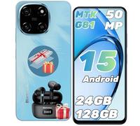 Blackview Color 6 Smartphone Pas Cher 24(8+16) Go+128Go/2TB, Octa-Core, 6.67" 90Hz, 50MP+13MP, Telephone Portable Pas Cher Android 15 5000 mAh, Téléphone Double SIM/OTG/Fingerprint/Prise Casque 3,5mm