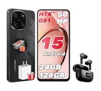 Blackview Color 6 Smartphone Pas Cher 24(8+16) Go+128Go/2TB, Octa-Core, 6.67" 90Hz, 50MP+13MP, Telephone Portable Pas Cher Android 15 5000 mAh, Téléphone Double SIM/OTG/Fingerprint/Prise Casque 3,5mm