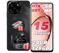 Blackview Color 6 Smartphone Pas Cher 24(8+16) Go+128Go/2TB, Octa-Core, 6.67" 90Hz, 50MP+13MP, Telephone Portable Pas Cher Android 15 5000 mAh, Téléphone Double SIM/OTG/Fingerprint/Prise Casque 3,5mm