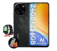 Blackview COLOR 6 Téléphone Débloqué 24Go+256Go/2To 6.67"" 50MP+13MP 5000mAh Android 15,Dual SIM- Noir avec R50 montre intelligente