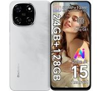 Blackview COLOR 6 Téléphone Portable Débloqué 24Go+128Go/2To 6.67" 50MP+13MP 5000mAh Android 15,Dual SIM 4G,GPS - Blanc Blanc G