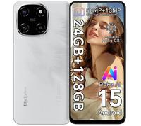 Blackview COLOR 6 Téléphone Portable Débloqué 24Go+128Go/2To 6.67" 50MP+13MP 5000mAh Android 15,Dual SIM 4G,GPS - Blanc
