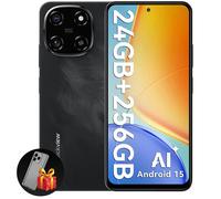 Blackview COLOR 6 Téléphone Portable Débloqué 24Go+256Go/2To 6.67" 50MP+13MP 5000mAh Android 15,Dual SIM 4G,GPS - Noir