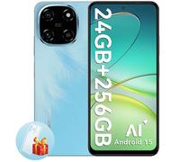 Blackview COLOR 6 Téléphone Portable Débloqué 24Go+256Go/2To 6.67" 50MP+13MP 5000mAh Android 15,Dual SIM 4G,GPS - Bleu