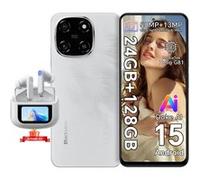Blackview Color 6 Téléphones mobiles, 24Go(8 + 16)+128Go/2To, 5000mAh/18W, Dual SIM, Android 15, 5G, Blanc - Blackview Airbuds 12 Blanc Blanc