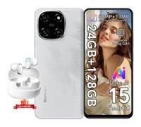 Blackview Color 6 Téléphones mobiles, 24Go(8 + 16)+128Go/2To, 5000mAh/18W, Dual SIM, Android 15, 5G, Blanc - Blackview Airbuds 20 Blanc Blanc