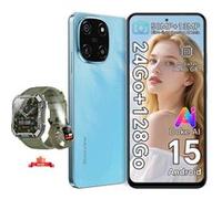 Blackview Color 6 Téléphones mobiles, 24Go(8 + 16)+128Go/2To, 5000mAh/18W, Dual SIM, Android 15, 5G, Bleu - Blackview W60 Vert Bleu