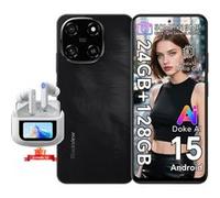 Blackview Color 6 Téléphones mobiles, 24Go(8 + 16)+128Go/2To, 5000mAh/18W, Dual SIM, Android 15, 5G, Noir - Blackview Airbuds 12 Blanc Noir