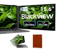 Blackview Double Ecran Pc Portable 15,6" Ultra-Fin & Certifié TÜV, IPS FHD 1080P Moniteur pour Ordinateur Portable, Plug & Play sans Pilote, Écran pour PC Portable, Idéal pour Travail Itinérant