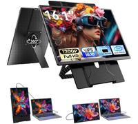 Blackview Écran PC Portable 16,1 Pouces FHD 1200P, Moniteur Portable IPS avec Support Magnétique 360°, Deuxième Écran PC Portable Nomade pour Voyage & Étude, Plug & Play Windows/Mac/PS5/Switch