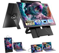 Blackview Écran portable 16 pouces [1080p + 120p] [360 ° durable léger rotatif magnétique] moniteur portable pour ordinateur portable, véritable Plug and Play pour voyage d'affaires, pour Mac, Windows