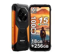 Blackview FORT 1 (18Go+256Go) Téléphone Portable Incassable 2025, Android 15 Téléphone Débloqué,10000mAh,16MP Caméra AI, 6.56" HD+ 90Hz Smartphone Incassable Etanche, Dual SIM，4G,GPS,NFC,OTG,FM,Orange